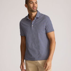 Striped Jersey Performance Polo
